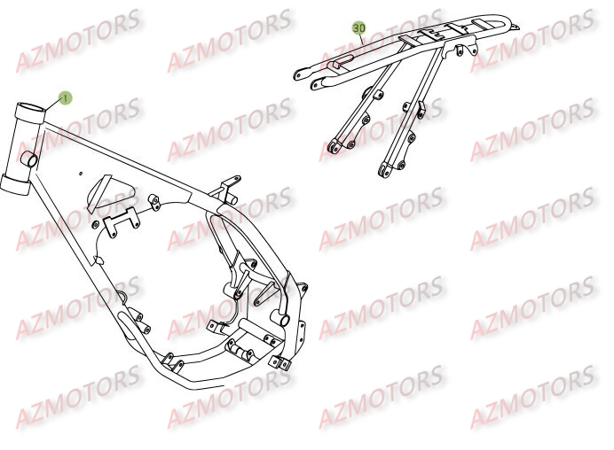 Chassis BETA Pièces Beta RE 125 4T - 2009