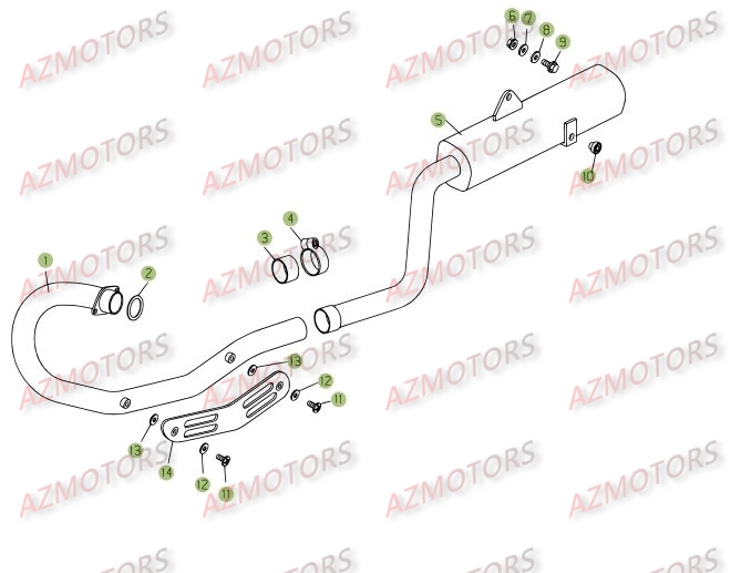 ECHAPPEMENT pour 125-RE-09