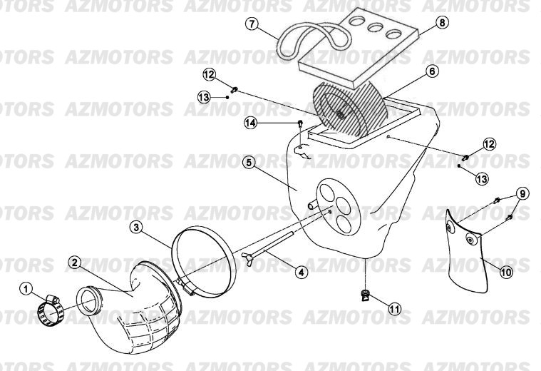 Boitier Du Filtre BETA Pièces Beta RE 125 4T - 2015-2014-2013