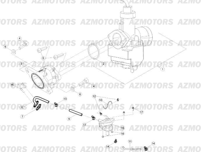 Carburateur BETA Pièces Beta RE 125 4T - 2015-2014-2013