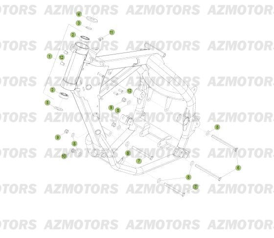 Chassis BETA Pièces Beta RE 125 4T - 2015-2014-2013