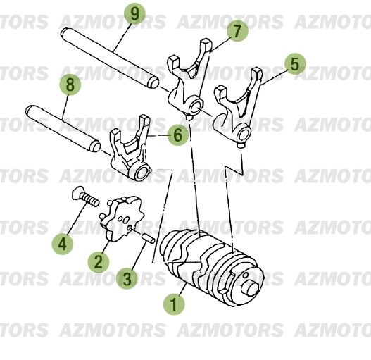 COMMANDES DE BOITE A VITESSES BETA 125 RE 13 14