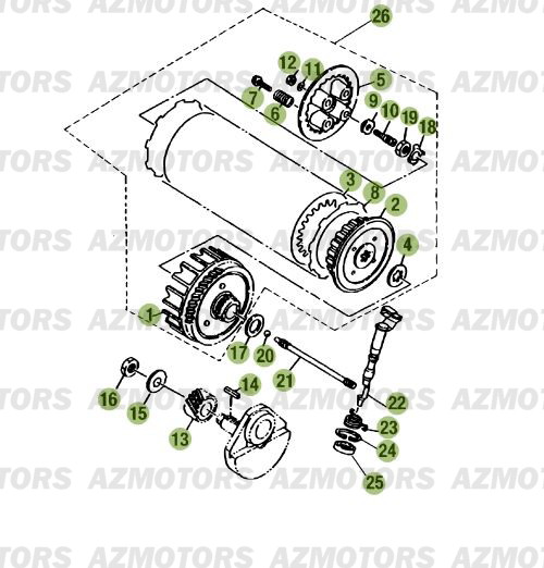 Transmission Embrayage BETA Pièces Beta RE 125 4T - 2015-2014-2013