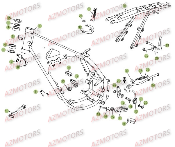 Accessoires Du Chassis BETA Pièces Beta RE 125 4T - 2008
