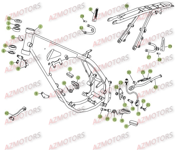 ACCESSOIRES DU CHASSIS pour 125-RE-2008-09