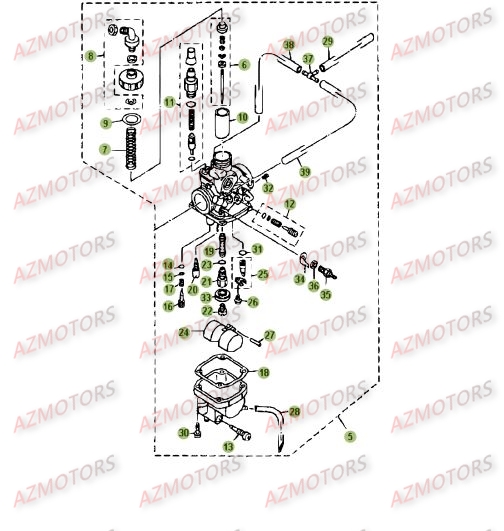 Carburateur 3 BETA Pièces Beta RE 125 4T - 2008