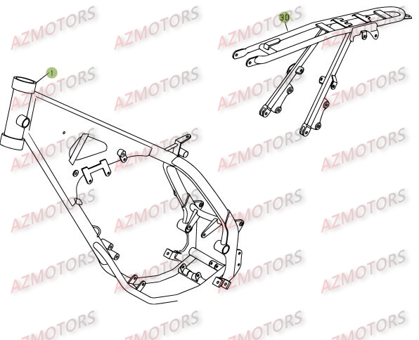 Chassis BETA Pièces Beta RE 125 4T - 2008