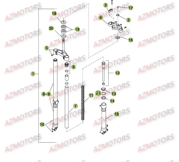 Fourche BETA Pièces Beta RE 125 4T - 2008