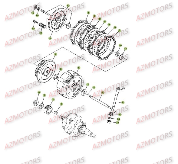 Transmission Embrayage BETA Pièces Beta RE 125 4T - 2008