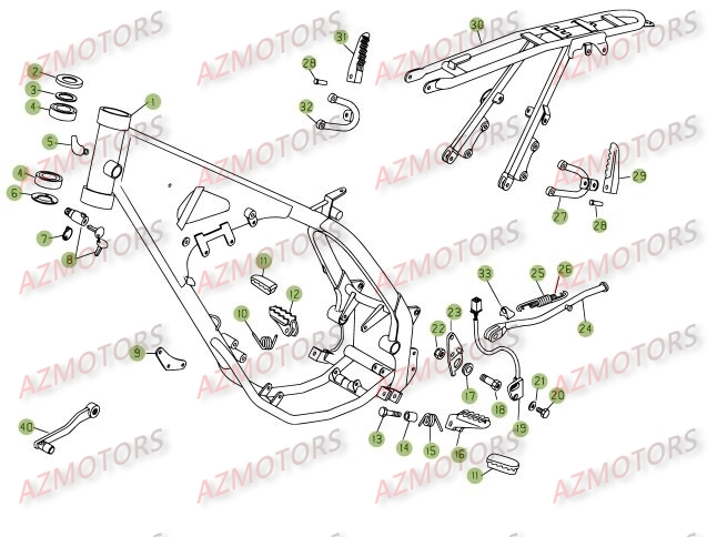 Accessoires Du Chassis BETA Pièces Beta RE 125 4T - 2010-2011