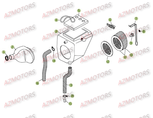 Boitier Du Filtre BETA Pièces Beta RE 125 4T - 2010-2011