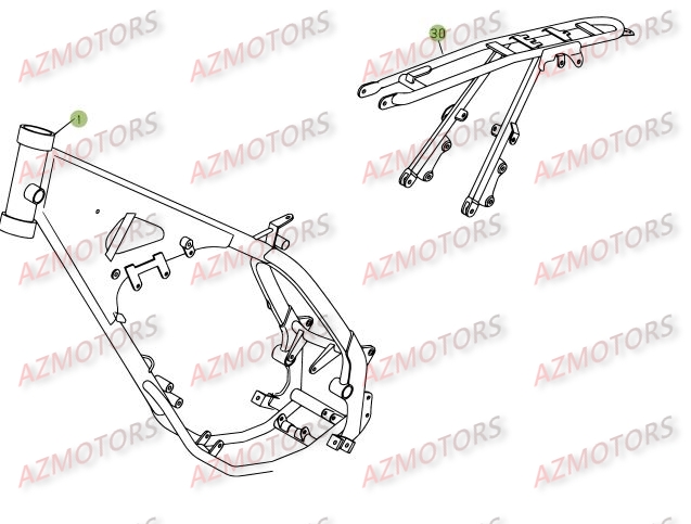 Chassis BETA Pièces Beta RE 125 4T - 2010-2011