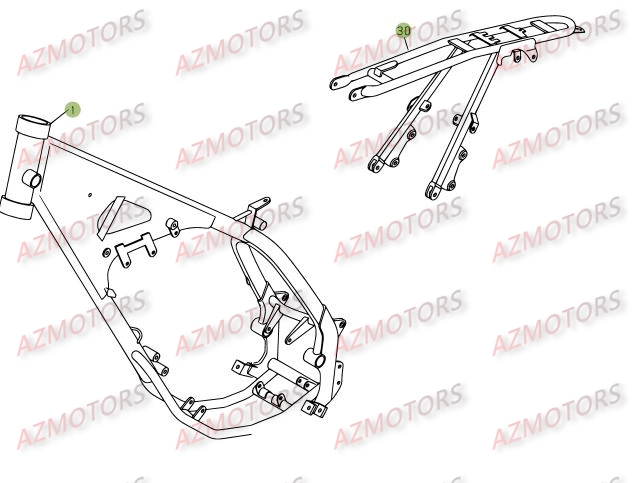 Chassis BETA Pièces Beta RE 125 4T - 2010-2011