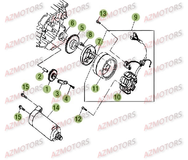 DEMARRAGE_ELECTRIQUE BETA Pièces BETA RE 125 4T - [2010-2011]