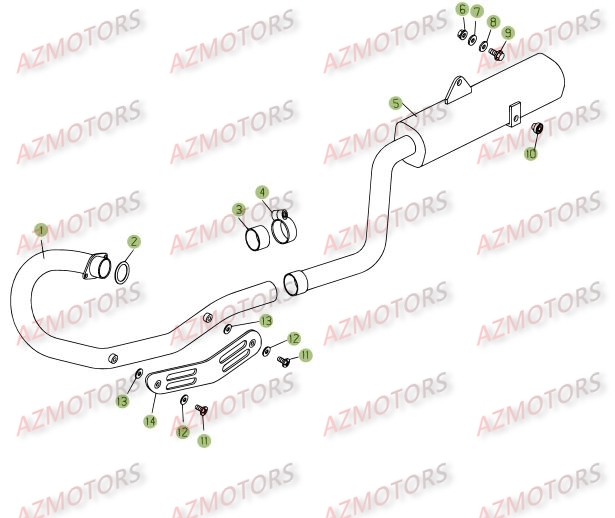 ECHAPPEMENT pour 125-RE-2010-11