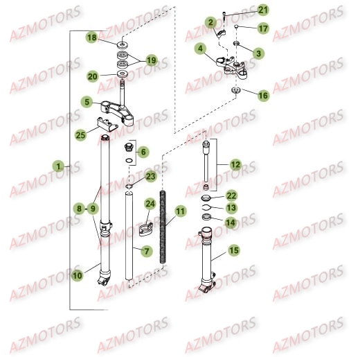 Fourche BETA Pièces Beta RE 125 4T - 2010-2011