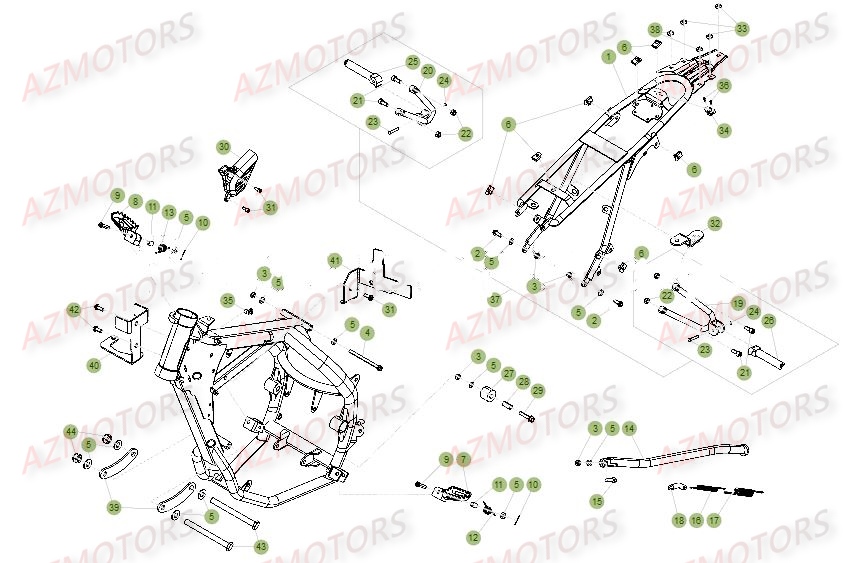 Accessoires Du Chassis BETA Pièces Beta RE 125 4T - 2016