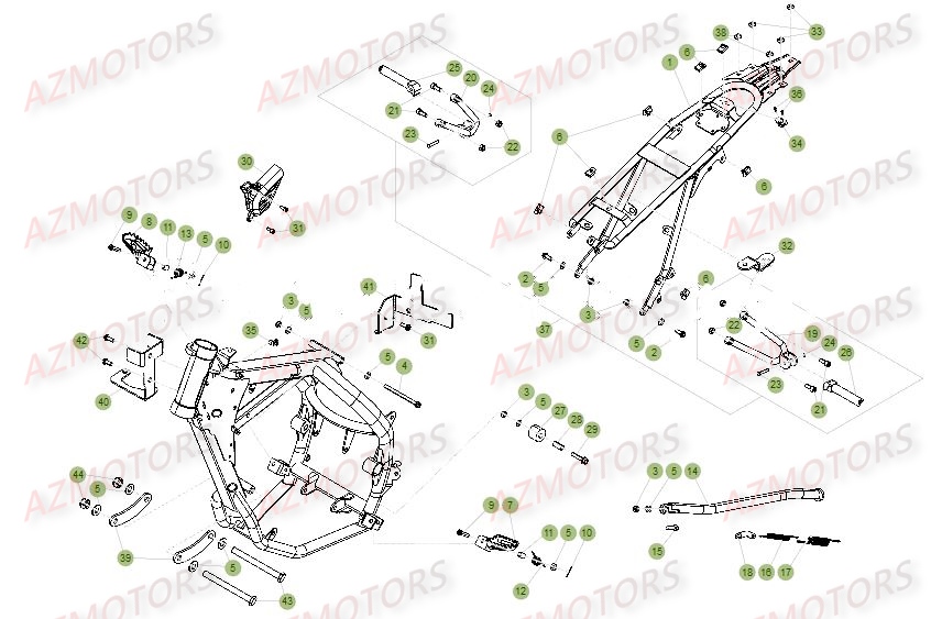 ACCESSOIRES DU CHASSIS pour 125-RE-2016