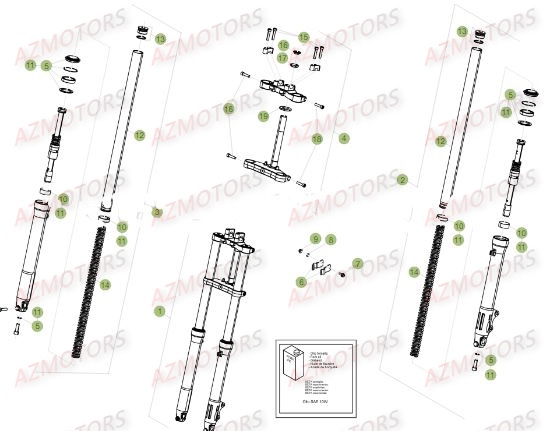 Fourche BETA Pièces Beta RE 125 4T - 2016