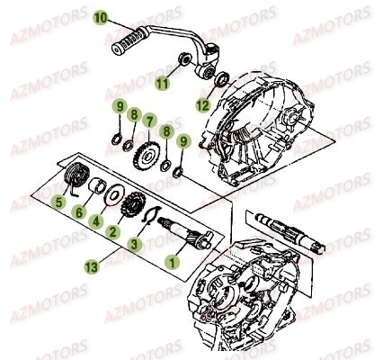 Kick Starter BETA Pièces Beta RE 125 4T - 2016