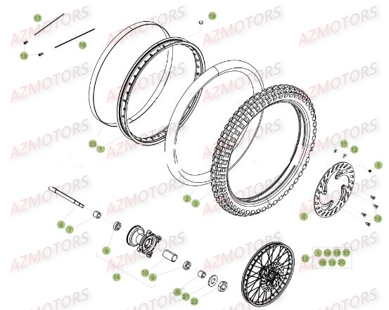 ROUE_AVANT BETA Pièces RR Enduro 125 RR 4T - 2016