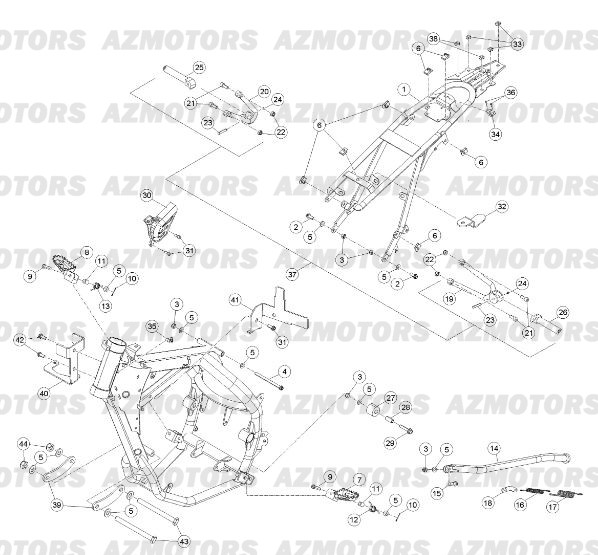 Accessoires Du Chassis BETA Pièces Beta RR 125 Enduro 4T - 2015-2014-2013