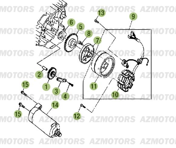 Allumage BETA Pièces Beta RR 125 Enduro 4T - 2015-2014-2013