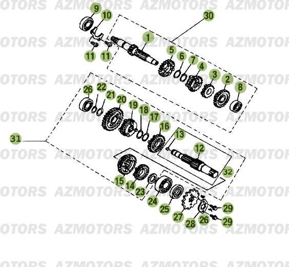 Boite A Vitesses BETA Pièces Beta RR 125 Enduro 4T - 2015-2014-2013
