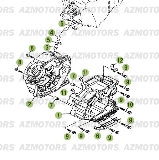 Carter BETA Pièces Beta RR 125 Enduro 4T - 2015-2014-2013