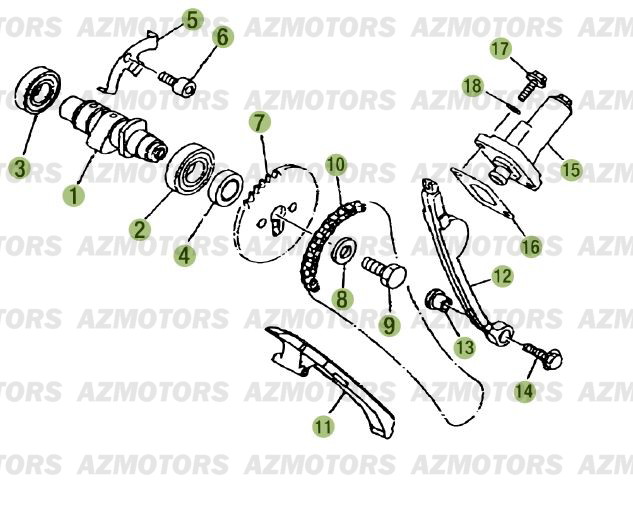 Cylindre Culasse Distribution 3 BETA Pièces Beta RR 125 Enduro 4T - 2015-2014-2013