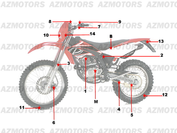 1 Consommables BETA Pièces Beta RR 125 Enduro 4T - 2007