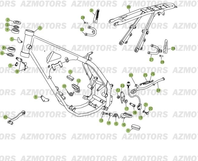 Accessoires Du Chassis BETA Pièces Beta RR 125 Enduro 4T - 2007