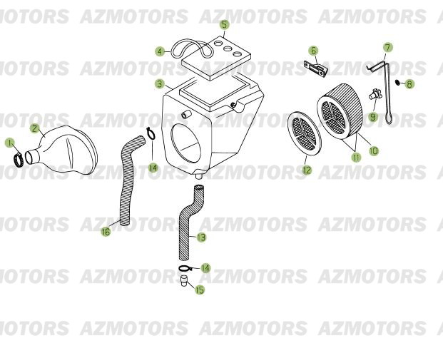 BOITIER_DU_FILTRE BETA Pièces RR 125 ENDURO 4T 2007