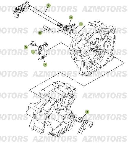 Commandes De Boite A Vitesses 2 BETA Pièces Beta RR 125 Enduro 4T - 2007