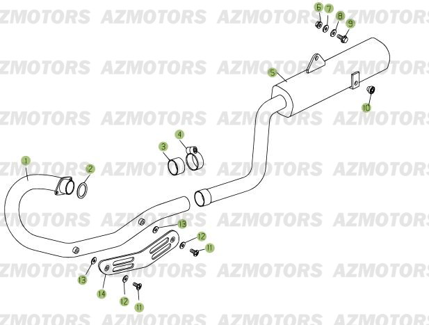 ECHAPPEMENT BETA Pièces RR 125 ENDURO 4T 2007