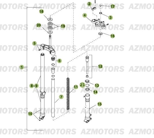 Fourche BETA Pièces Beta RR 125 Enduro 4T - 2007