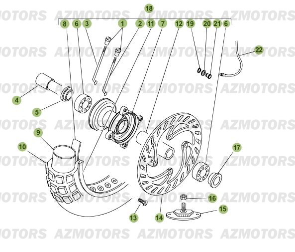 ROUE_AVANT BETA Pièces RR 125 ENDURO 4T 2007