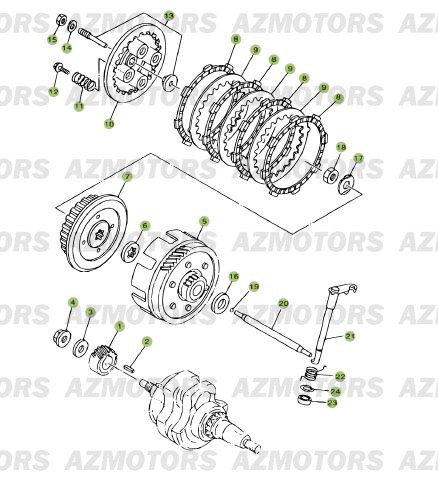 TRANSMISSION EMBRAYAGE BETA 125 RR 2007