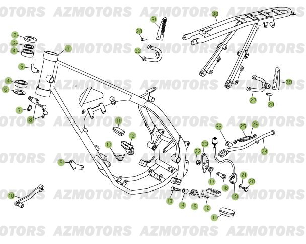Accessoires Du Chassis BETA Pièces Beta RR 125 Enduro 4T EURO3 - 2008