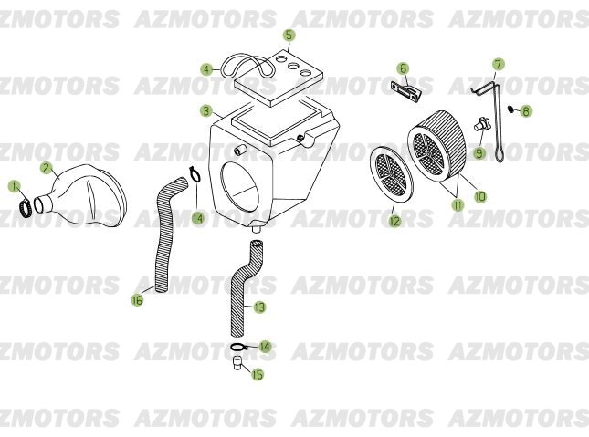 Boitier Du Filtre BETA Pièces Beta RR 125 Enduro 4T EURO3 - 2008