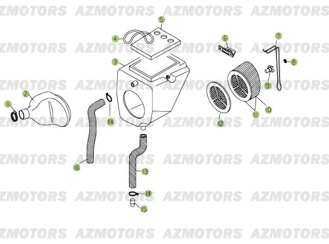 BOITIER_DU_FILTRE BETA Pièces BETA Enduro 125 RR 4T EURO 3- [2008]