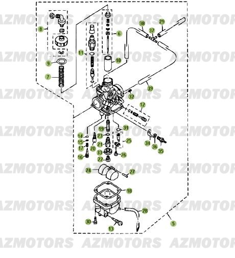 CARBURATEUR 3 pour 125-RR-2008E3