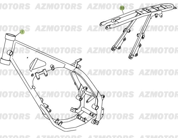 Chassis BETA Pièces Beta RR 125 Enduro 4T EURO3 - 2008