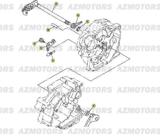 COMMANDES DE BOITE A VITESSES 2 BETA 125 RR 2008E3