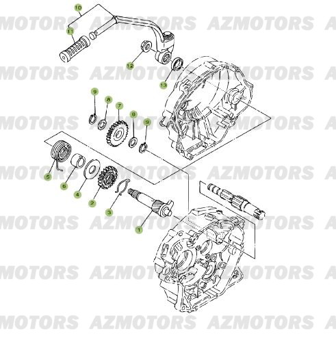 Kick Starter BETA Pièces Beta RR 125 Enduro 4T EURO3 - 2008