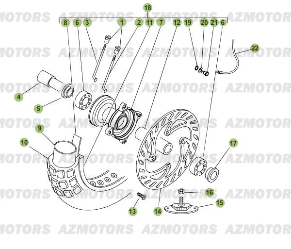 Roue Avant BETA Pièces Beta RR 125 Enduro 4T EURO3 - 2008