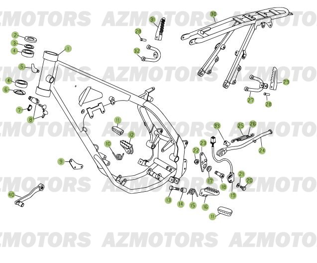 Accessoires Du Chassis BETA Pièces Beta RR 125 Enduro 4T - 2009