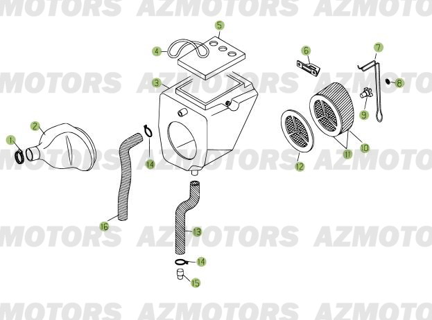 Boitier Du Filtre BETA Pièces Beta RR 125 Enduro 4T - 2009