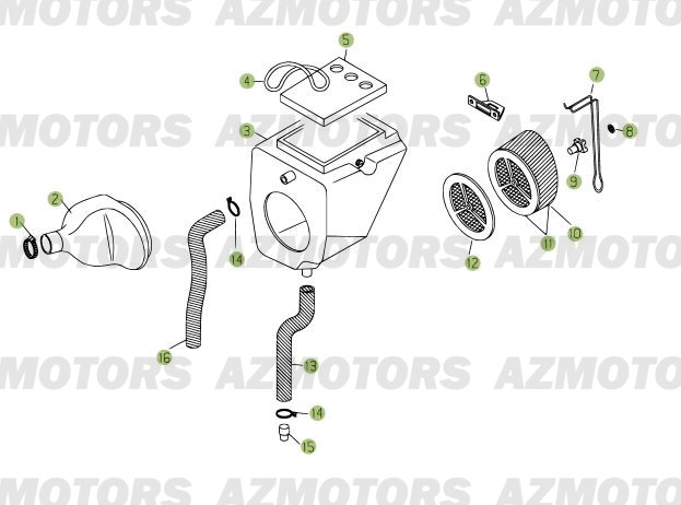 BOITIER DU FILTRE BETA Pièces RR 125 ENDURO 4T 2009