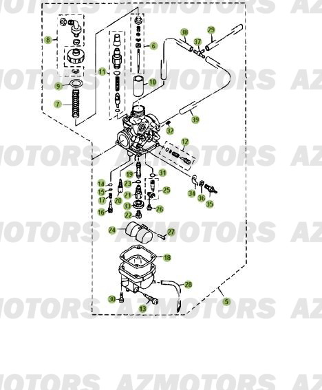 Carburateur 3 BETA Pièces Beta RR 125 Enduro 4T - 2009
